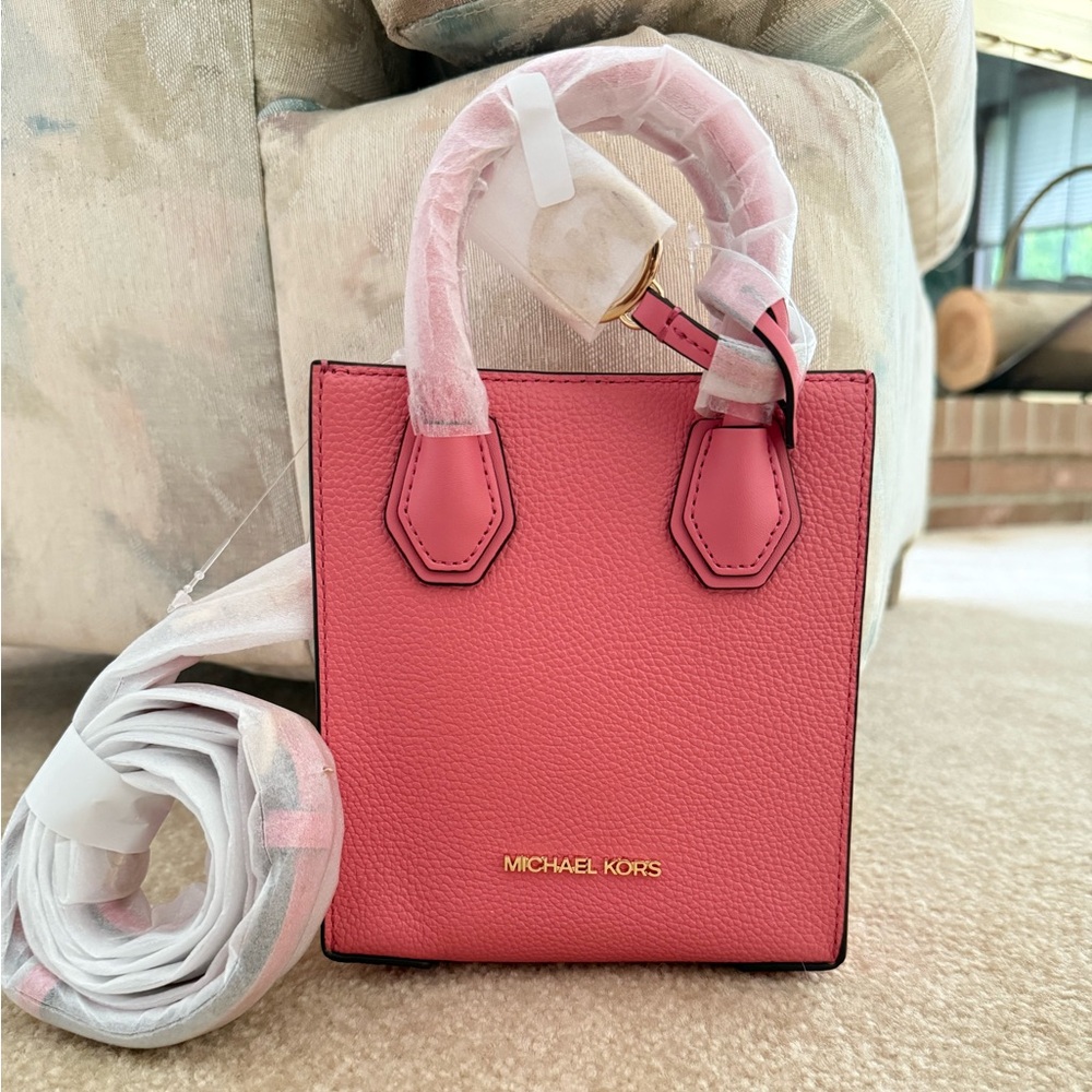 Michael Kors Pink Mini Bag with Gold Logo